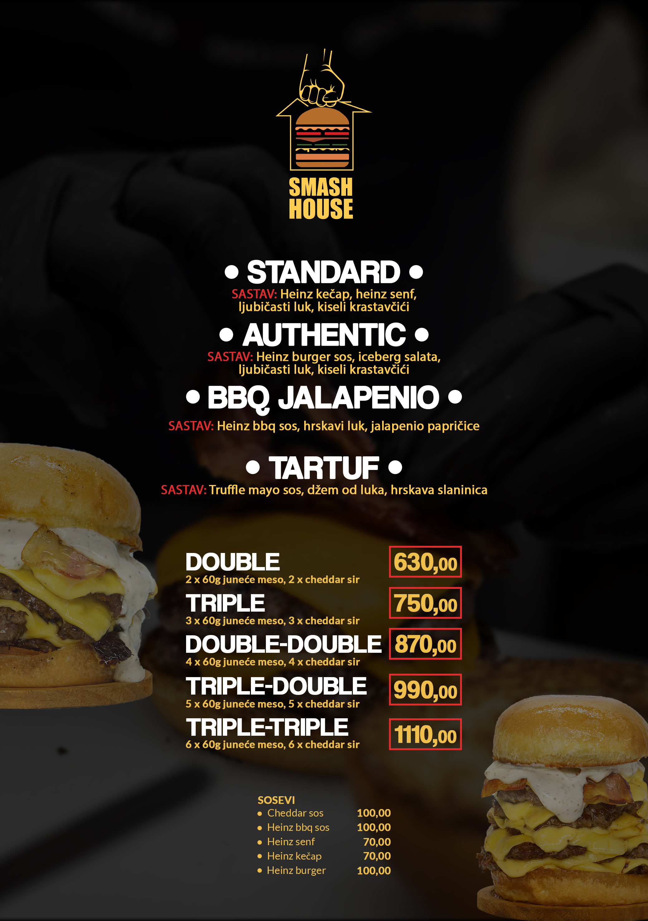 Smashhouse Menu